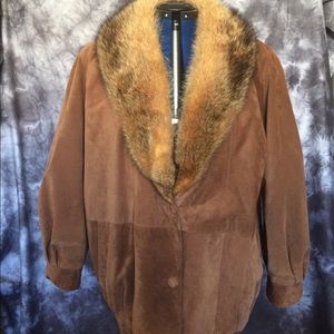Vintage Suede and Fur Coat
